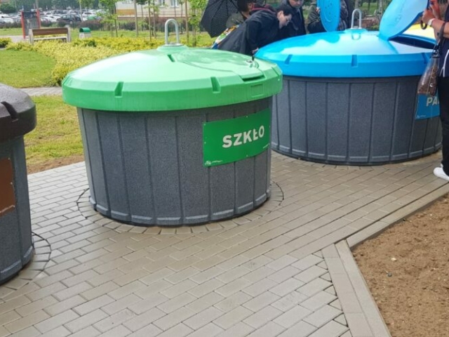 Semi-underground containers